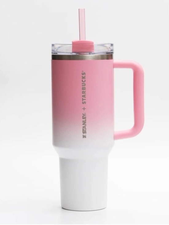 Stanley Other - Stanley x Starbucks Pink White Gradient Travel Tumbler Handle Straw Philippines